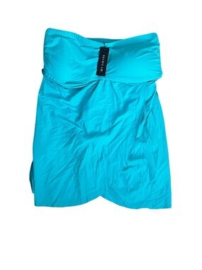 Tempt Me Bright Blue Strapless Tankini Top Size XL